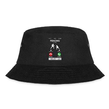 Fencing Is Calling Phone Fencing Fencer Sports Pun - Bucket Hat - black - Front - Lela (165cm)
