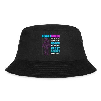 eisbaden eisbader-queen eisbad eiswasser - Bucket Hat - Schwarz - Vorne - Lela (165cm)