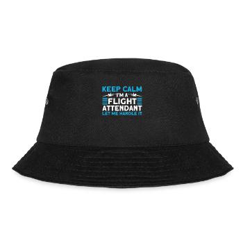 Flugbegleiter Stewardess Cabin Crew - Bucket Hat - Schwarz - Vorne - Lela (165cm)