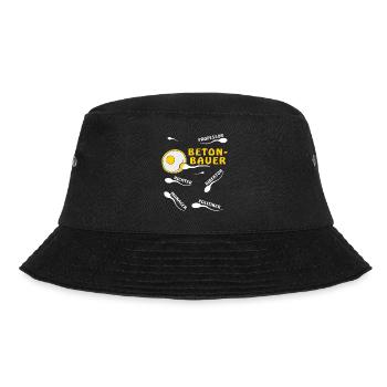 BETONBAUER - Bucket Hat - Schwarz - Vorne - Lela (165cm)