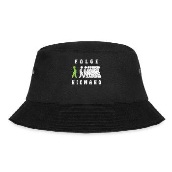 FOLGE NIEMAND - Bucket Hat - Schwarz - Vorne - Lela (165cm)