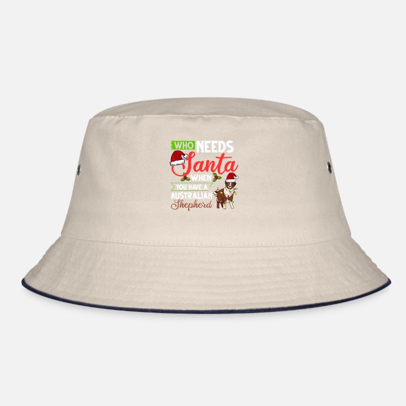 Australian Shepherd Weihnachten Hund Welpe Bucket Hat