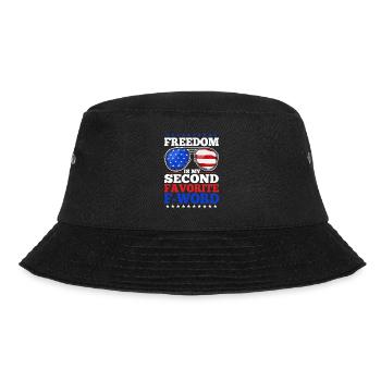 Freedom is my second favorite f word - Bucket Hat - Schwarz - Vorne - Lela (165cm)