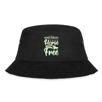 When I ride my horse I feel free - Bucket Hat - black - Front - Lela (165cm)