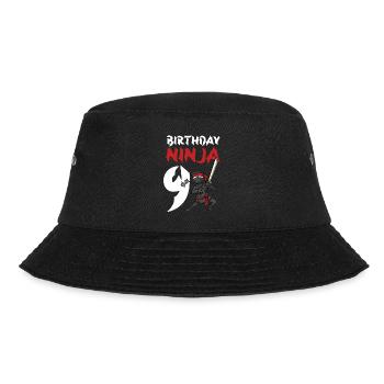 Birthday Party 9 Years Old Japanese Ninja Birthday - Bucket Hat - black - Front - Lela (165cm)