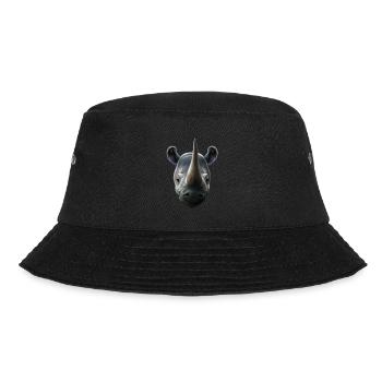 Cute Rhinoceros Rhino - Bucket Hat - black - Front - Lela (165cm)