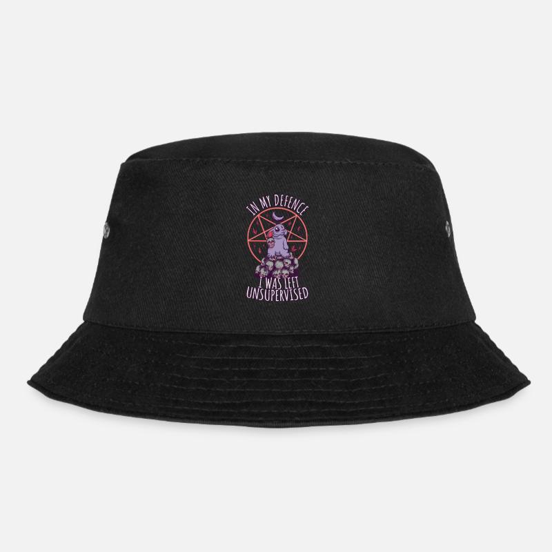 Funny Hell cute pentagram goth grunge - Bucket Hat - Schwarz