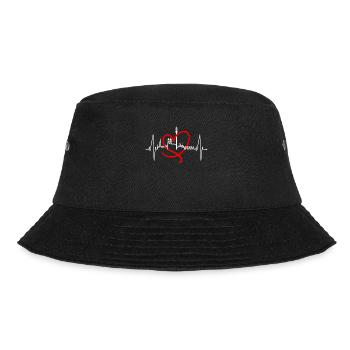 Munich Skyline Heartbeat Bayern Fan Love Munich - Bucket Hat - black - Front - Lela (165cm)