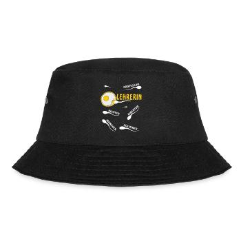 LEHRERIN - Bucket Hat - Schwarz - Vorne - Lela (165cm)