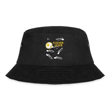 FLIESENLEGER - Bucket Hat - Schwarz - Vorne - Lela (165cm)