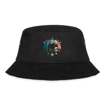 Retro Vintage Forest Ours polaire - Bob - noir - Devant - Lela (165cm)