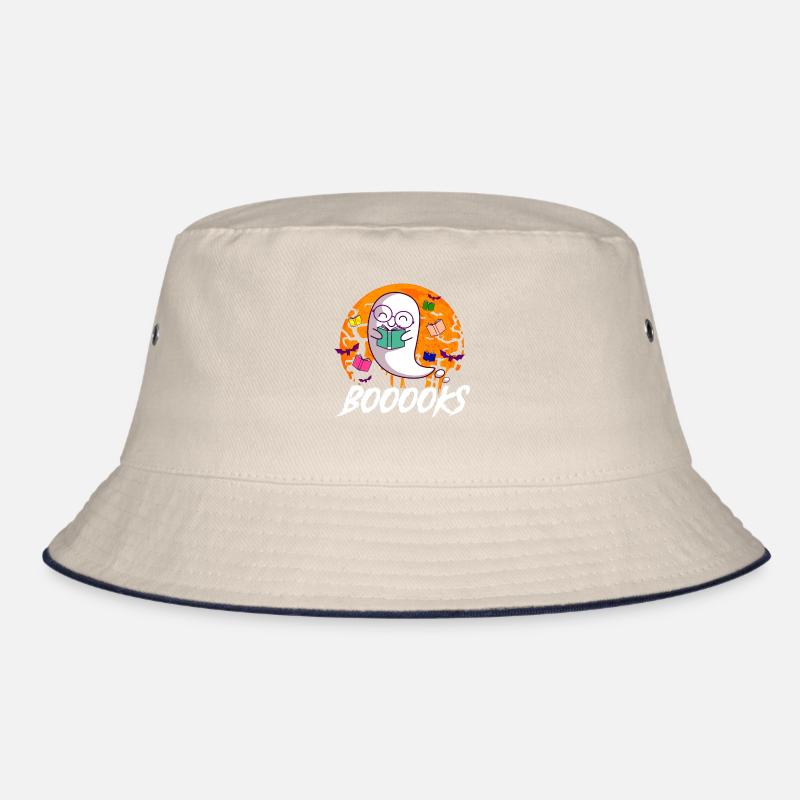 Bücherwurm Buch Lesen Geist Ghost Halloween Bucket Hat