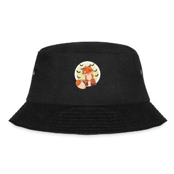 Halloween Zombie Tiere Halloween Fuchs - Bucket Hat - Schwarz - Vorne - Lela (165cm)