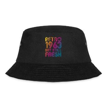 1963 Year of birth Vintage - Bucket Hat - black - Front - Lela (165cm)