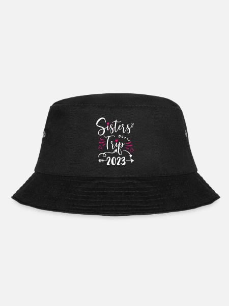 Sisters Trip 2023 Shirt Funny Vacation Travel - Bucket Hat - Schwarz