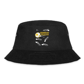 KRANKENPFLEGER - Bucket Hat - Schwarz - Vorne - Lela (165cm)