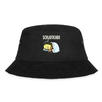 Schlafocado Schlafen Avocado Mit Plüschtier - Bucket Hat - Schwarz - Vorne - Lela (165cm)
