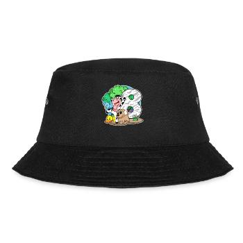 8. Geburtstag Niedliche Tiere 8 Jahre alt - Bucket Hat - Schwarz - Vorne - Lela (165cm)