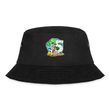 5. Geburtstag Niedliche Tiere 5 Jahre alt - Bucket Hat - Schwarz - Vorne - Lela (165cm)