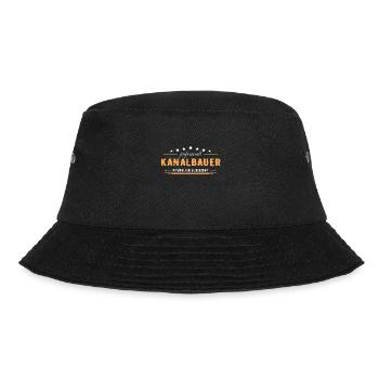 Kanalbauer - Bucket Hat - Schwarz - Vorne - Lela (165cm)