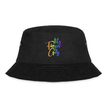 Mein Verlobter ist schwul - Schwule Hochzeit - Bucket Hat - Schwarz - Vorne - Lela (165cm)