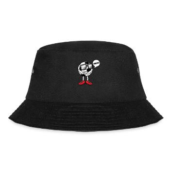 Fußball Ball Sport Stur Nein Fußballspieler - Bucket Hat - Schwarz - Vorne - Lela (165cm)
