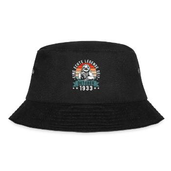Faultier Geburtstag Oktober 1933 Geboren Jahrgang - Bucket Hat - Schwarz - Vorne - Lela (165cm)
