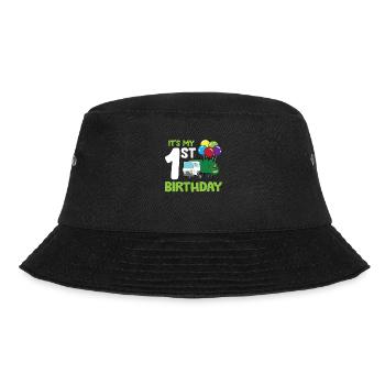 Es ist mein 1. Geburtstag Müllwagen 1. Geburtstag - Bucket Hat - Schwarz - Vorne - Lela (165cm)