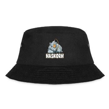 Naskorn Nashorn mit Korn - Bucket Hat - Schwarz - Vorne - Lela (165cm)