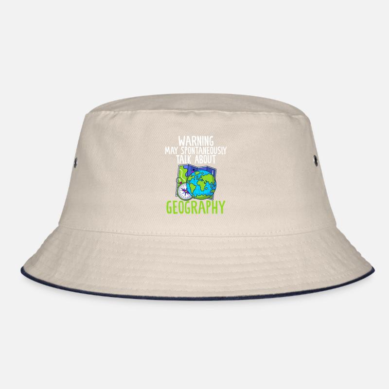 Warning May Spontaneously Talk About Geography Bucket Hat