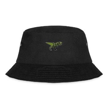 T-Rex Dinosaur Origami Paper Folding Japanese Art - Bucket Hat - black - Front - Lela (165cm)