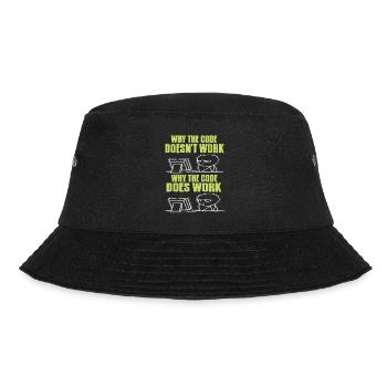 Funny Data Admin The Code Doesn't Work & Does Work - Bucket Hat - black - Front - Lela (165cm)