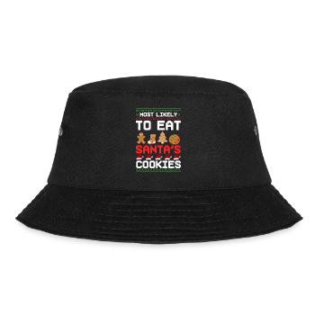 Weihnachten Plätzchen Keks Backen Weihnachtsgebäck - Bucket Hat - Schwarz - Vorne - Lela (165cm)
