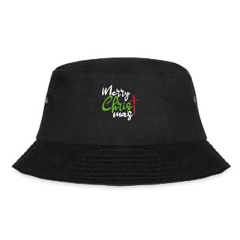 Merry Christmas cross - Bucket Hat - black - Front - Lela (165cm)