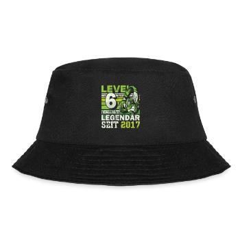Level 6 freigeschaltet legendär seit 2017 - Bucket Hat - Schwarz - Vorne - Lela (165cm)