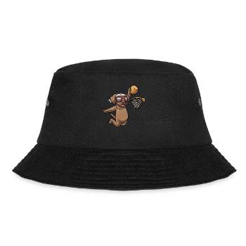 Chesapeake Bay Retriever Hund Beim Basketball - Bucket Hat - Schwarz - Vorne - Lela (165cm)
