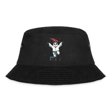 Lustiger Panda-Kranich-Kick - Niedlicher, aber - Bucket Hat - Schwarz - Vorne - Lela (165cm)