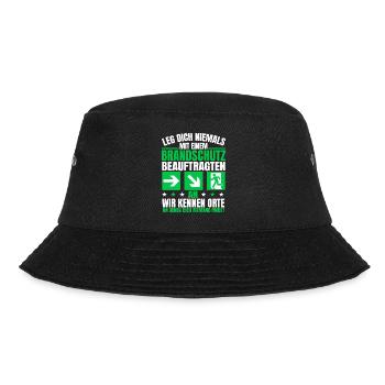 Leg dich niemals an Brandschutzbeauftragter - Bucket Hat - Schwarz - Vorne - Lela (165cm)