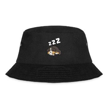 Australian Shepherd Aussie Dog Sleeping - Bucket Hat - black - Front - Lela (165cm)