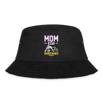 Mom wife homeowner - Bucket Hat - black - Front - Lela (165cm)