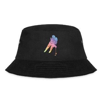 Ice Hockey Silhouette - Bucket Hat - Schwarz - Vorne - Lela (165cm)