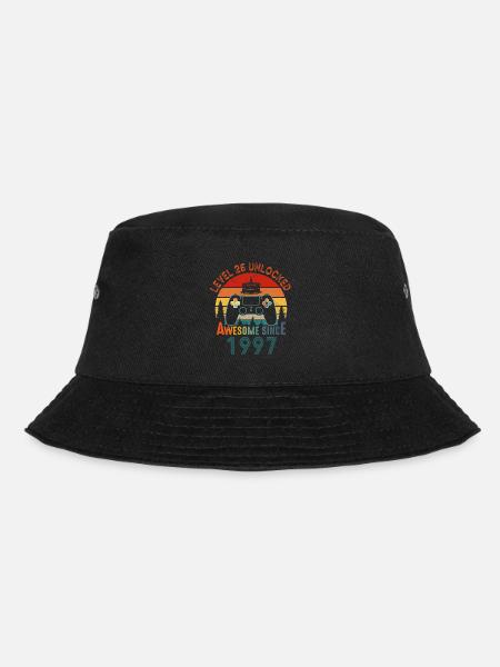 Level 26 Unlocked Awesome Since 1997 Funny Gamer - Bucket Hat - black