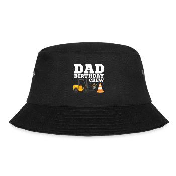 Papa Geburtstag Crew Konstruktion Thema - Bucket Hat - Schwarz - Vorne - Lela (165cm)