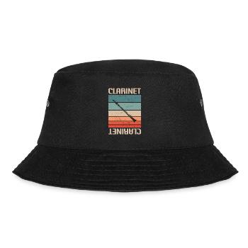Retro Vintage Classic Clarinet Instrument Guita - Bucket Hat - Schwarz - Vorne - Lela (165cm)