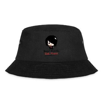 Wear Black Eat Pizza | Boys Emo clothes | Emocoree - Bucket Hat - black - Front - Lela (165cm)