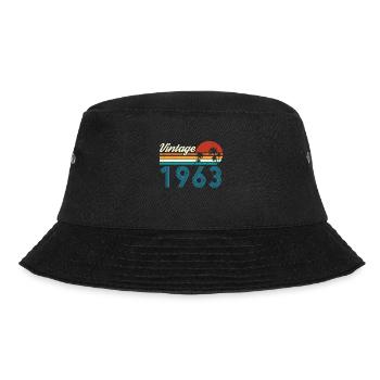 Vintage 1963 Vintage Geburtstag Retro Vintage - Bucket Hat - Schwarz - Vorne - Lela (165cm)