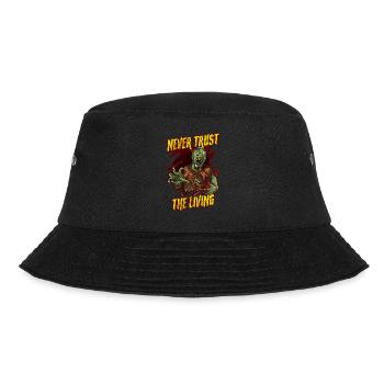 Traue Niemals Dem Lebenden Gruseligen Zombie - Bucket Hat - Schwarz - Vorne - Lela (165cm)