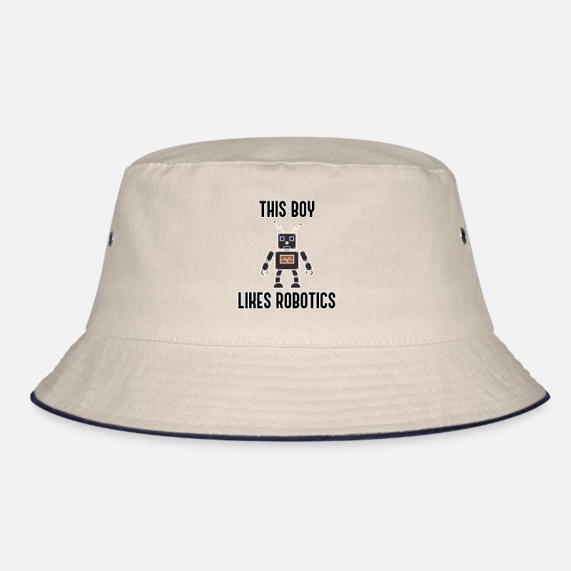 Junge mag Roboter Ironische Robotertechnik Bucket Hat