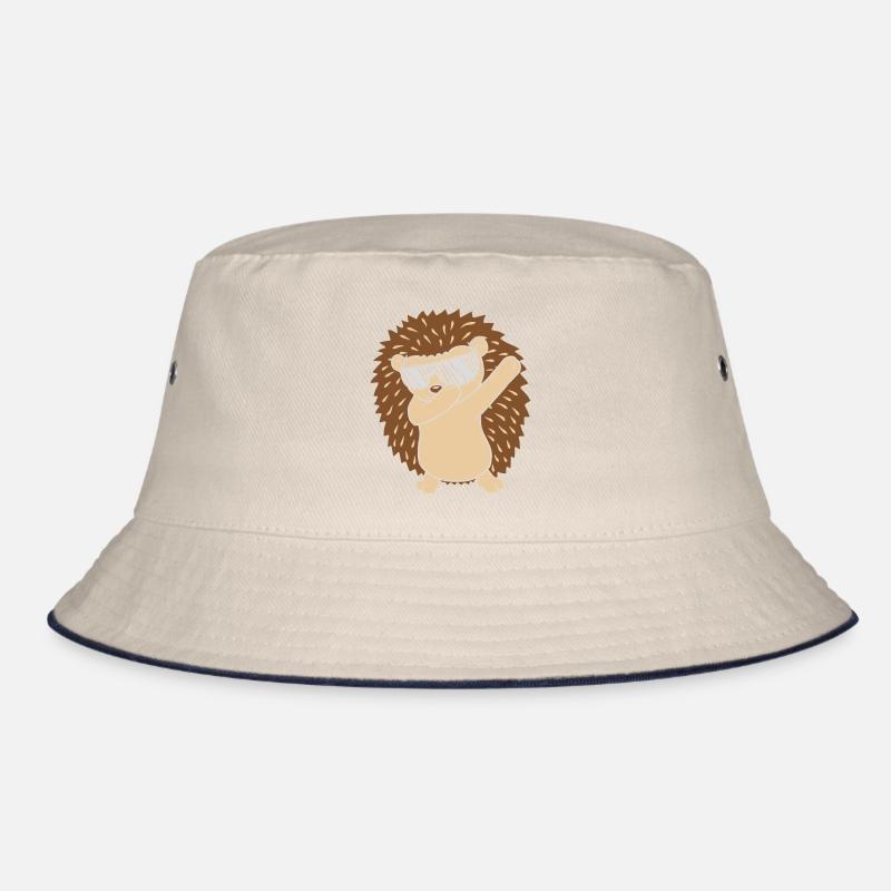 Cool funny dabbing hedgehog Bucket Hat