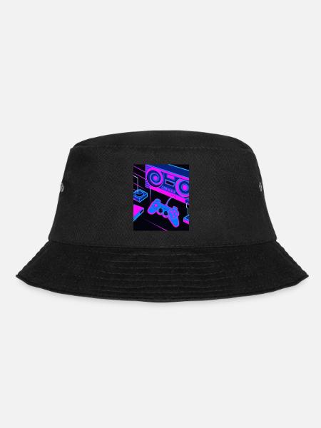 Vaporwave Aesthetic Gaming Konsole Controller - Bucket Hat - Schwarz